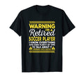 Warning Retired Soccer Player Funny T-Shirt - Novelty Apparel Men Women