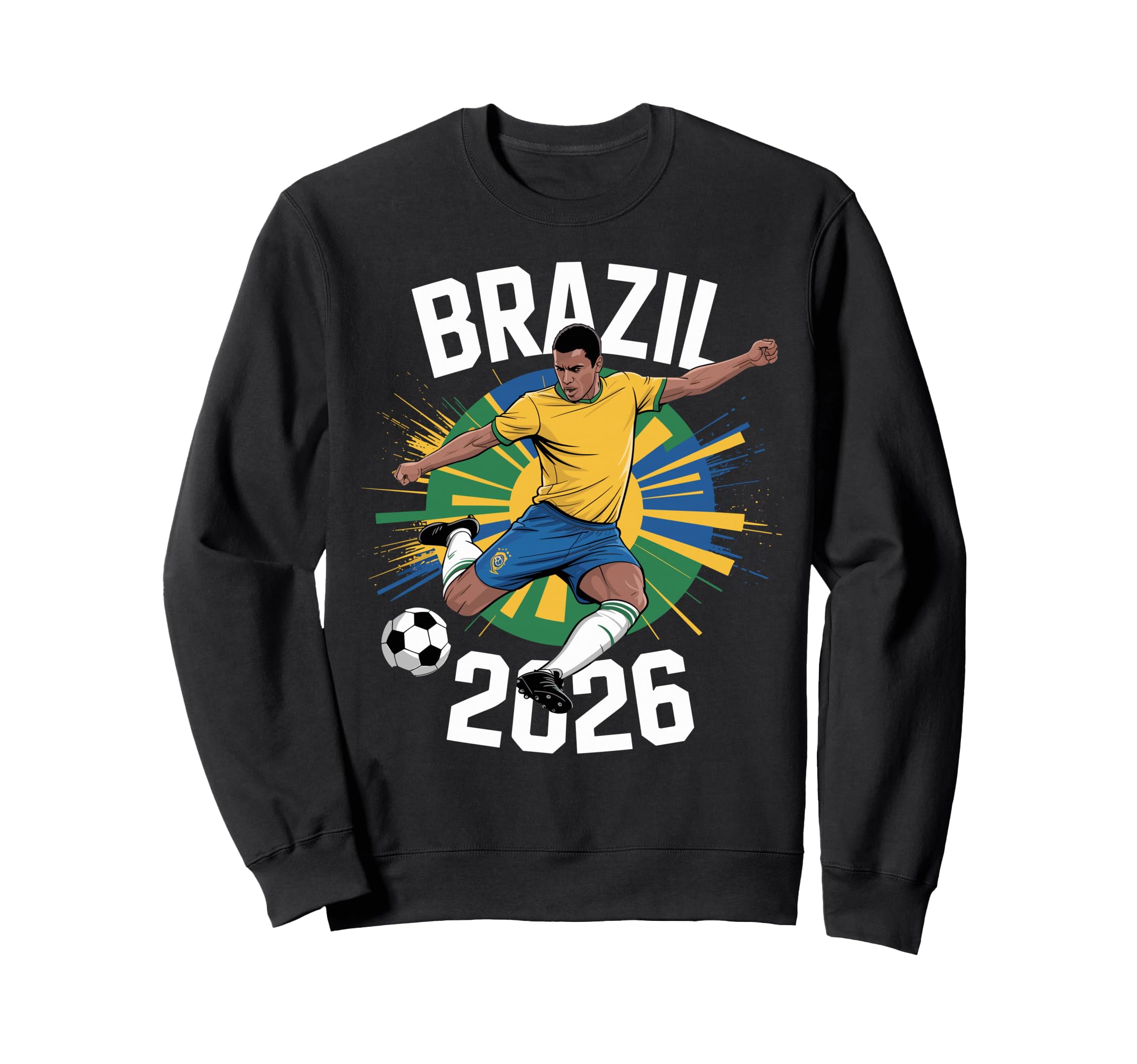 Brazil Football Funny Proud Soccer Sweatshirt - Graphic Print Men Women