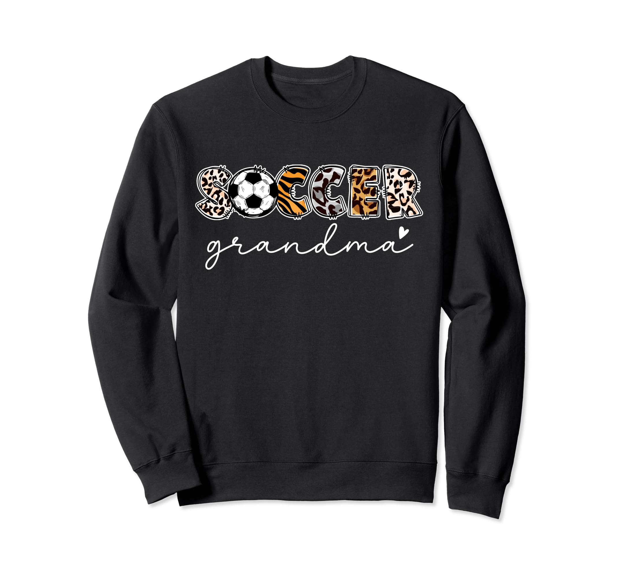 Soccer Grandma Leopard Sports Mothers Sweatshirt - Minimalist Print Unisex