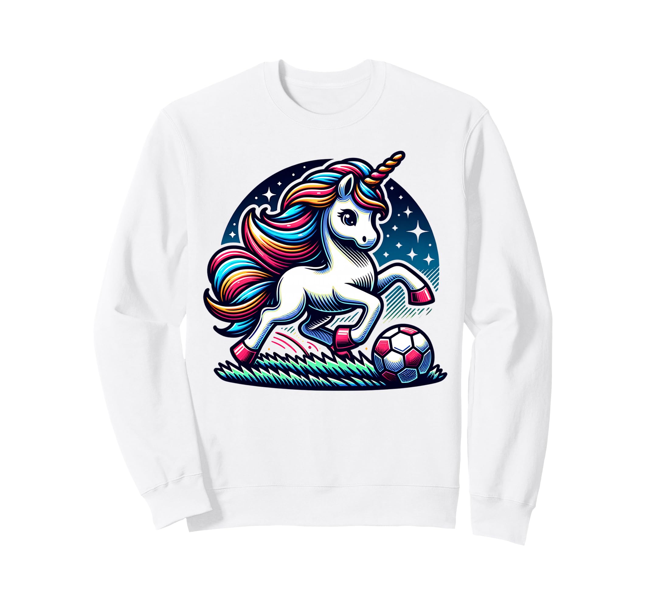 Footballer Unicorn Fans Soccer Sweatshirt - Aesthetic Graphic Men Women