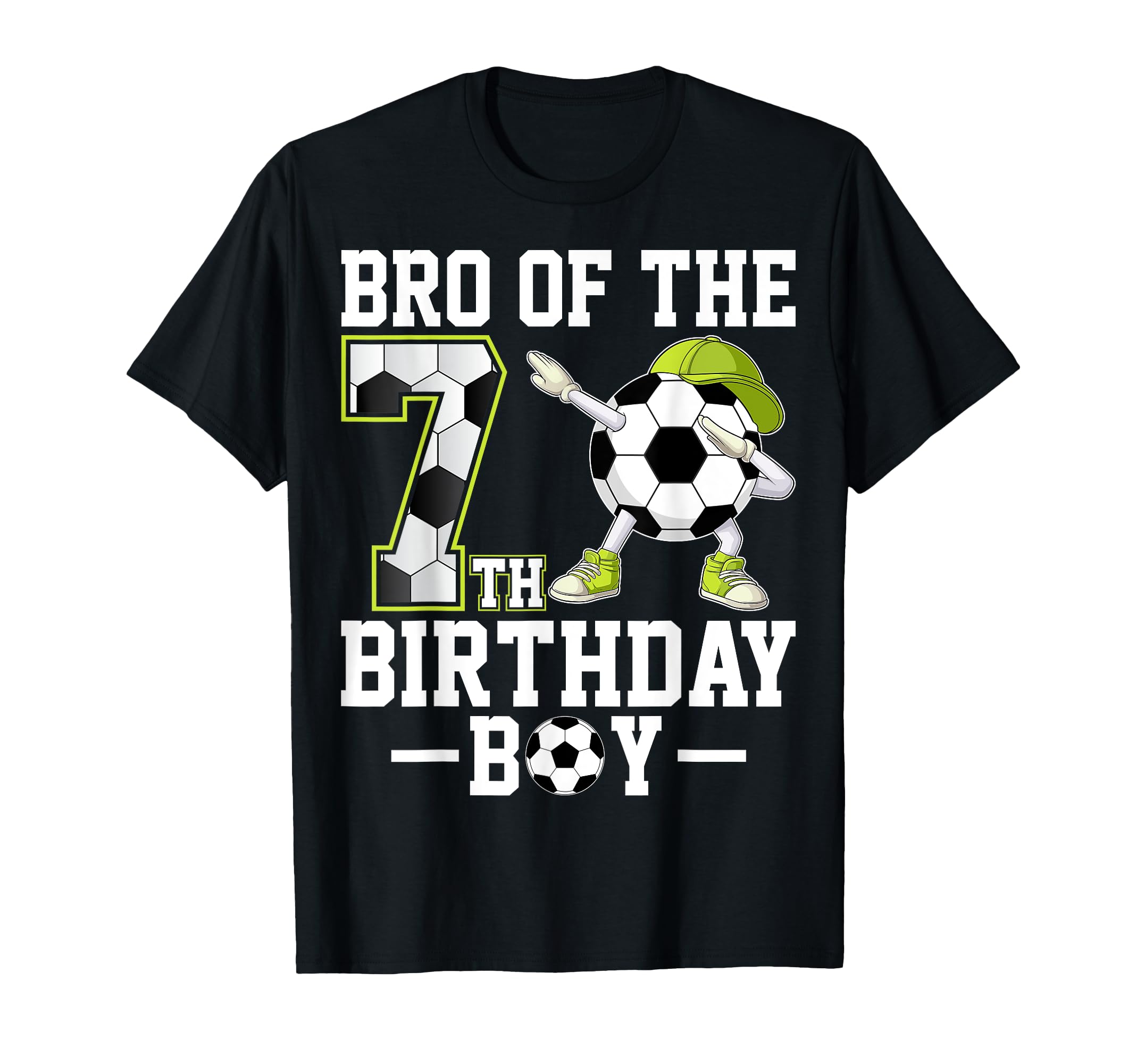 Dabbing Birthday 7 Years Old Soccer T-Shirt - Novelty Apparel Men Women