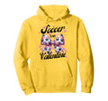 Soccer Is My Valentine Coquette Bow Hoodie - Custom Art Print Men Women