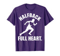 Halfback Full Heart Soccer Fan T-Shirt - Casual Everyday Wear Unisex