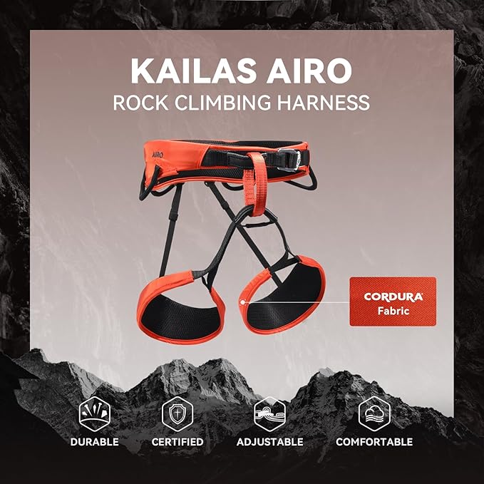 KAILAS Kids Rock Climbing Harness Child Safety Belt Climbing Gear Adjustable Lightweight Indoor Gyms Beginners Youth