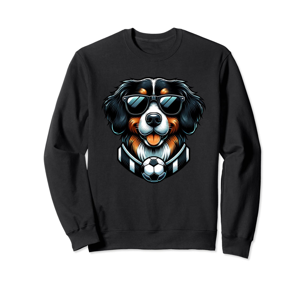 Bernese Mountain Dog Soccer Player Sweatshirt - Streetwear Style Unisex