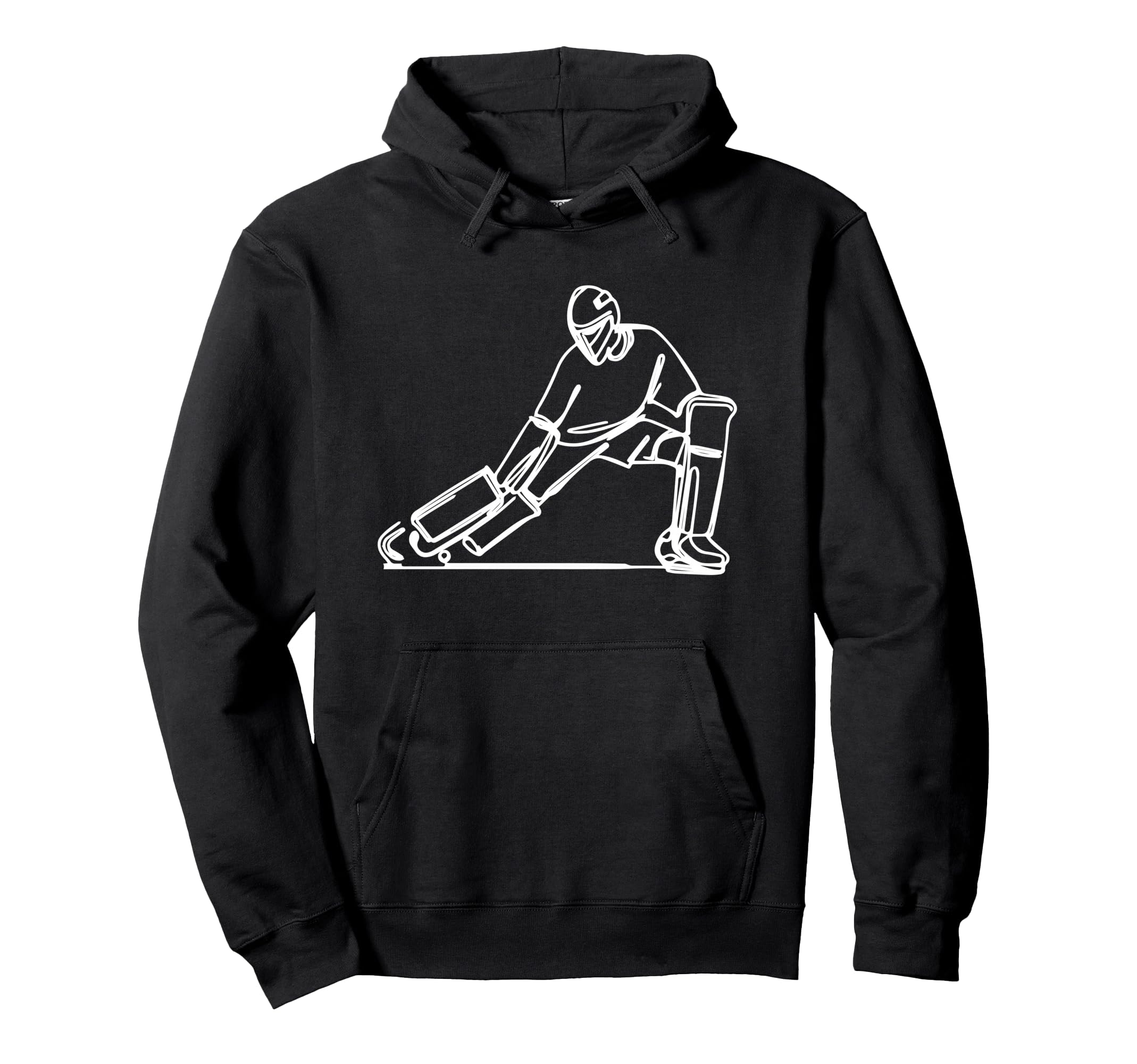 Field Hockey Goalkeeper Drawing Hoodie - Novelty Apparel Men Women
