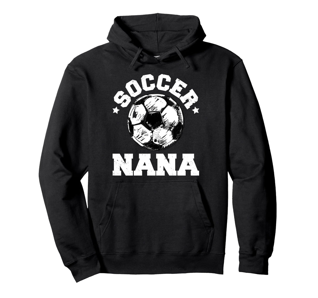 Soccer Nana Soccer Ball Distressed Hoodie - Fun Novelty Design for Adults