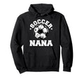 Soccer Nana Soccer Ball Distressed Hoodie - Fun Novelty Design Unisex