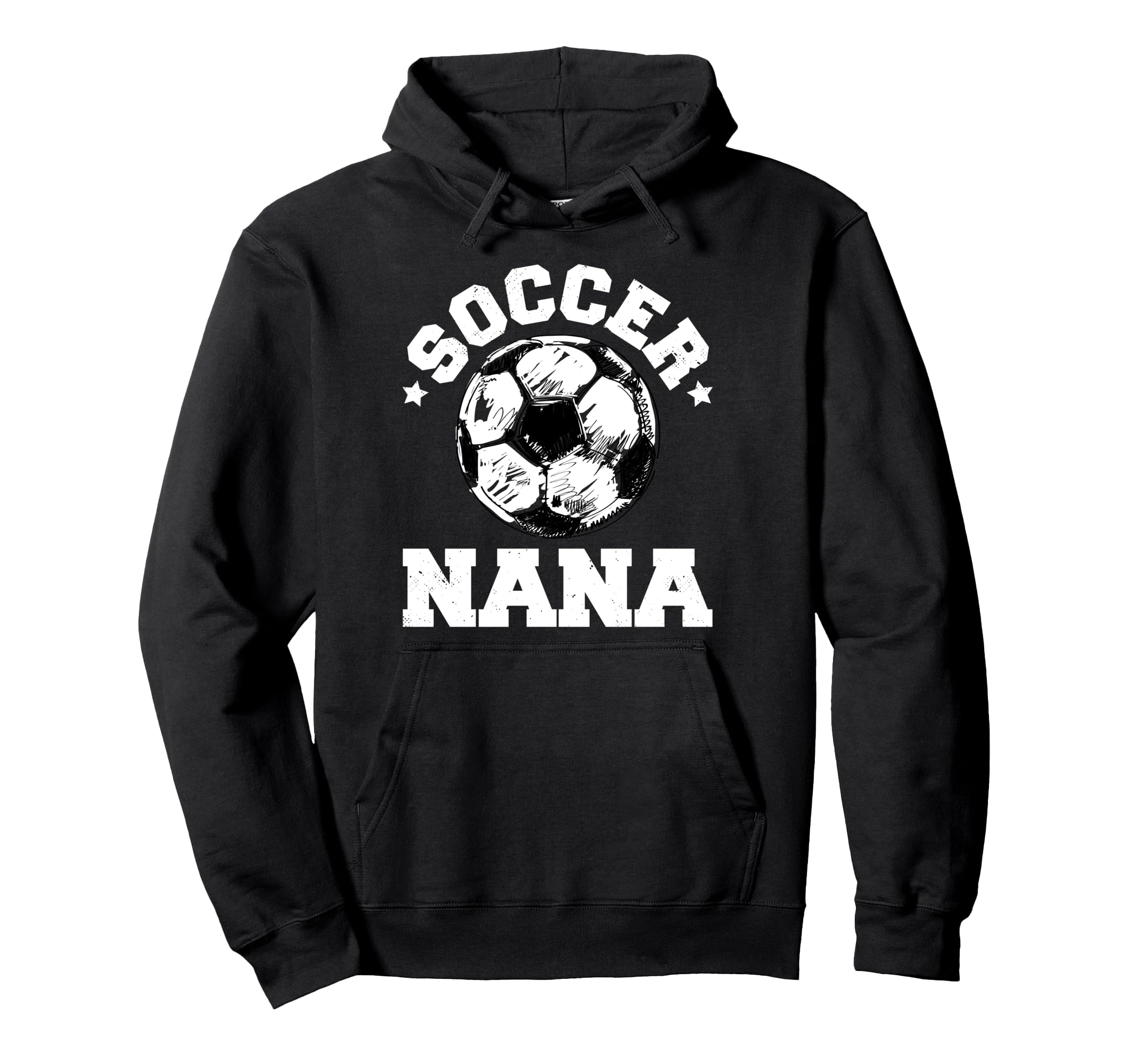 Soccer Nana Soccer Ball Distressed Hoodie - Fun Novelty Design Unisex