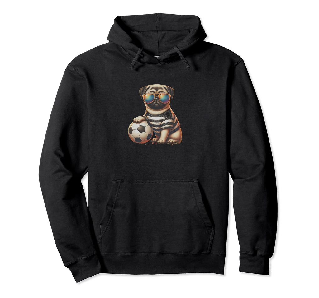 Pug Dog Soccer Champion Fan Hoodie - Custom Art Print Men Women