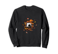 Soccer Autumn Leaves Soccer Player Sweatshirt - Minimalist Print Unisex