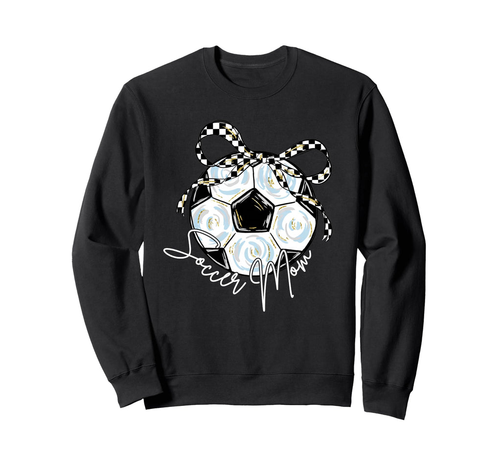 2 Sided Soccer Mom Mama Checkered Sweatshirt - Novelty Apparel Men Women