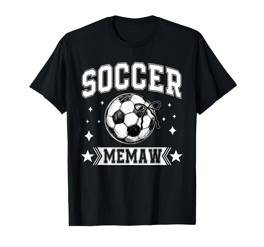 Coquette Bow Soccer Memaw Soccer Team T-Shirt - Novelty Apparel Unisex