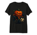 Halloween Scary Pumpkin Showing T-Shirt - Minimalist Print Men Women