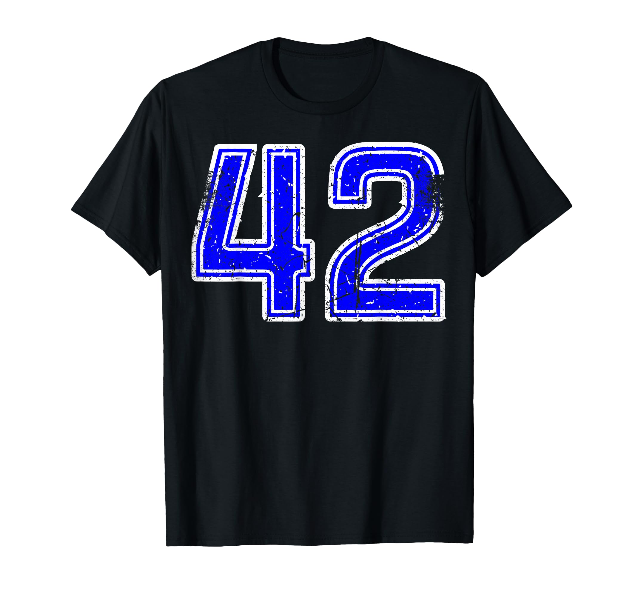 Sport Blue Number 42 T-Shirt - Fun Novelty Design for Adults