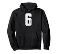 Sport Team Number 6 Hoodie - Aesthetic Graphic for Adults