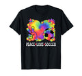 Peace Love Soccer Lover 60S 70S T-Shirt - Streetwear Style Men Women