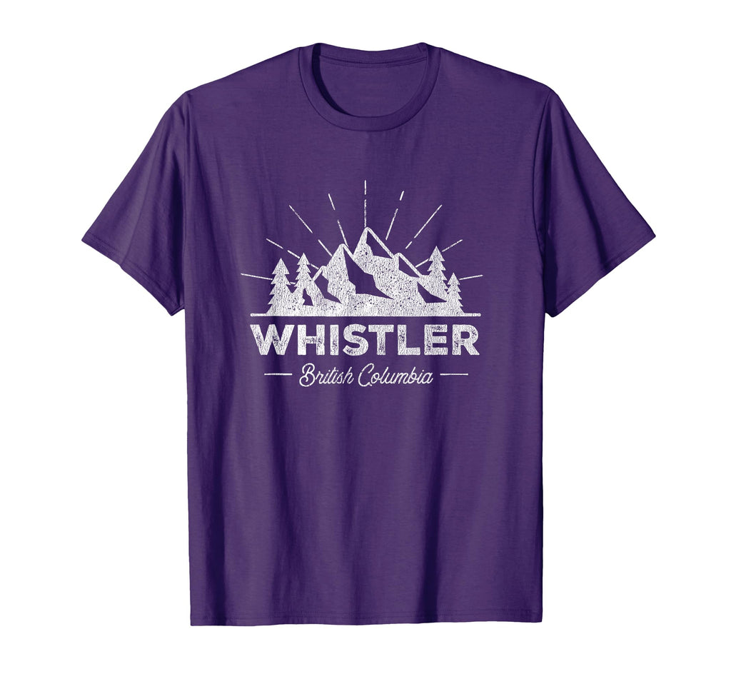 Whistler British Columbia Skiing T-Shirt - Minimalist Print Unisex