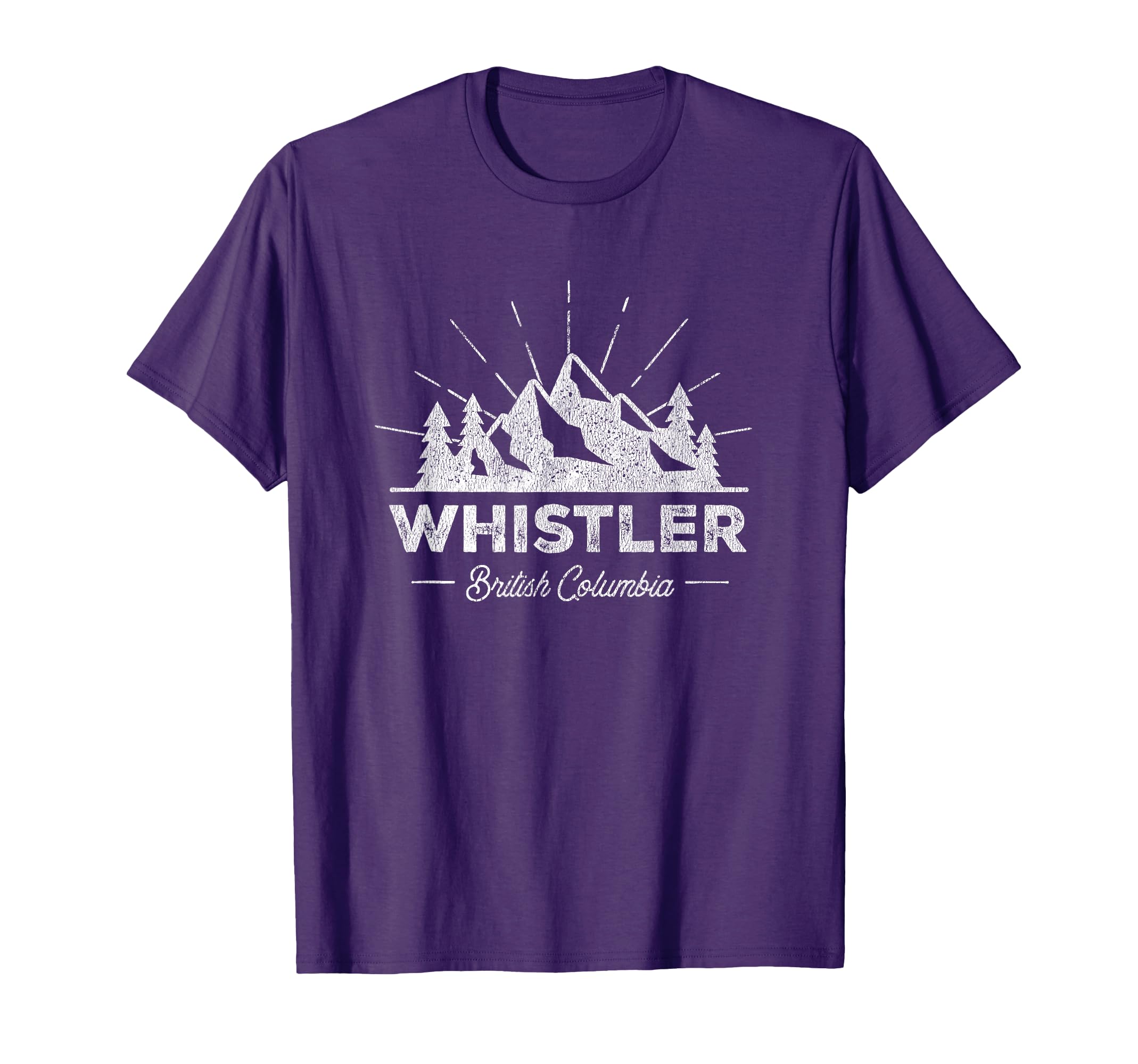 Whistler British Columbia Skiing T-Shirt - Minimalist Print Unisex
