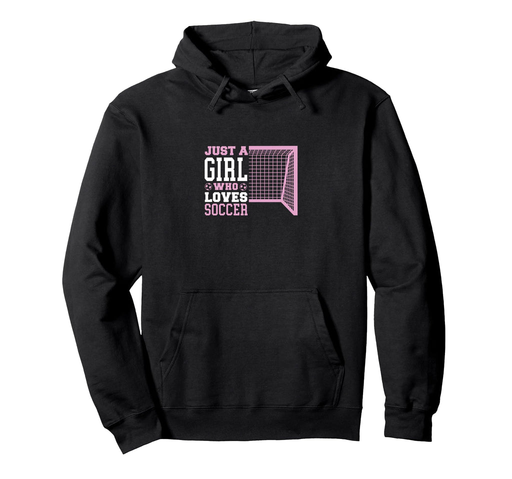 Just Who Loves Soccer Funny Sport Hoodie - Graphic Print Unisex