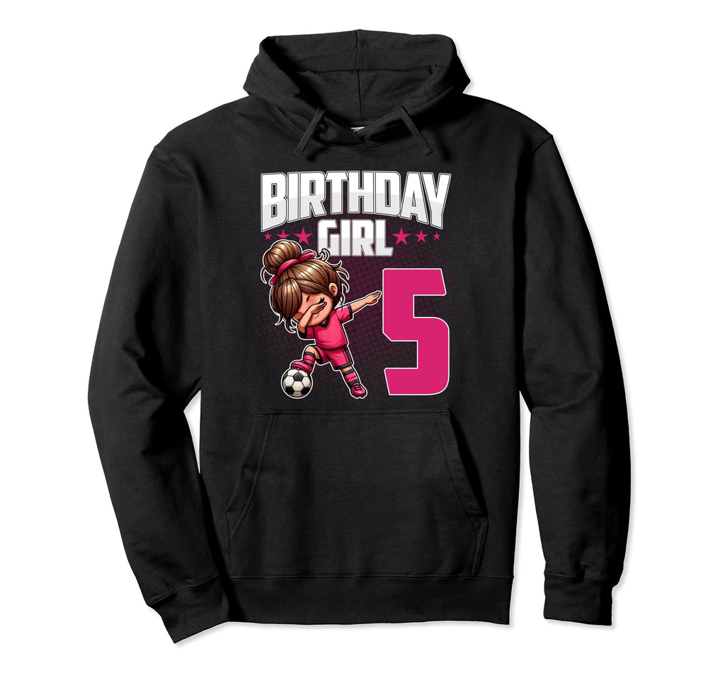 5Th Birthday Soccer Dabbing 5 Years Hoodie - Minimalist Print Men Women