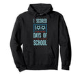 I Scored 100 Days School Soccer Player Hoodie - Graphic Print Men Women