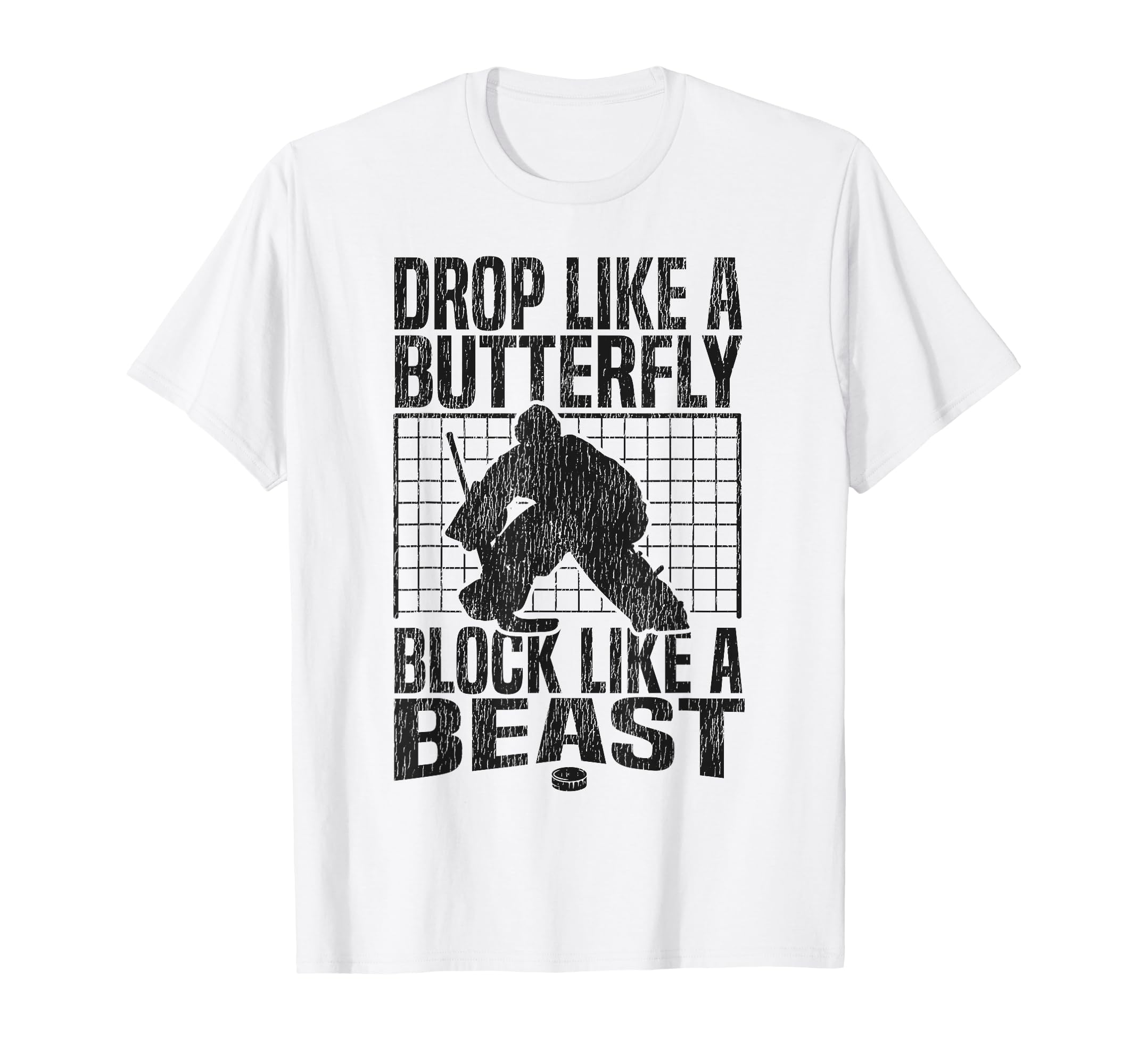 Ice Hockey Goalie Goalkeeper Drop T-Shirt - Custom Art Print Men Women