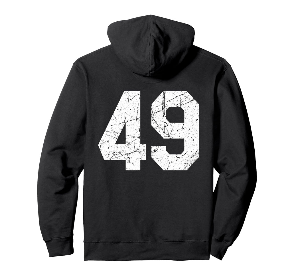 49 Jersey Uniform Varsity Sports Hoodie - Fun Novelty Design for Adults