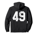 49 Jersey Uniform Varsity Sports Hoodie - Fun Novelty Design for Adults