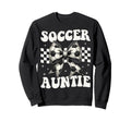 Soccer Auntie Funny Coquette Bow Sweatshirt - Fun Novelty Design Men Women