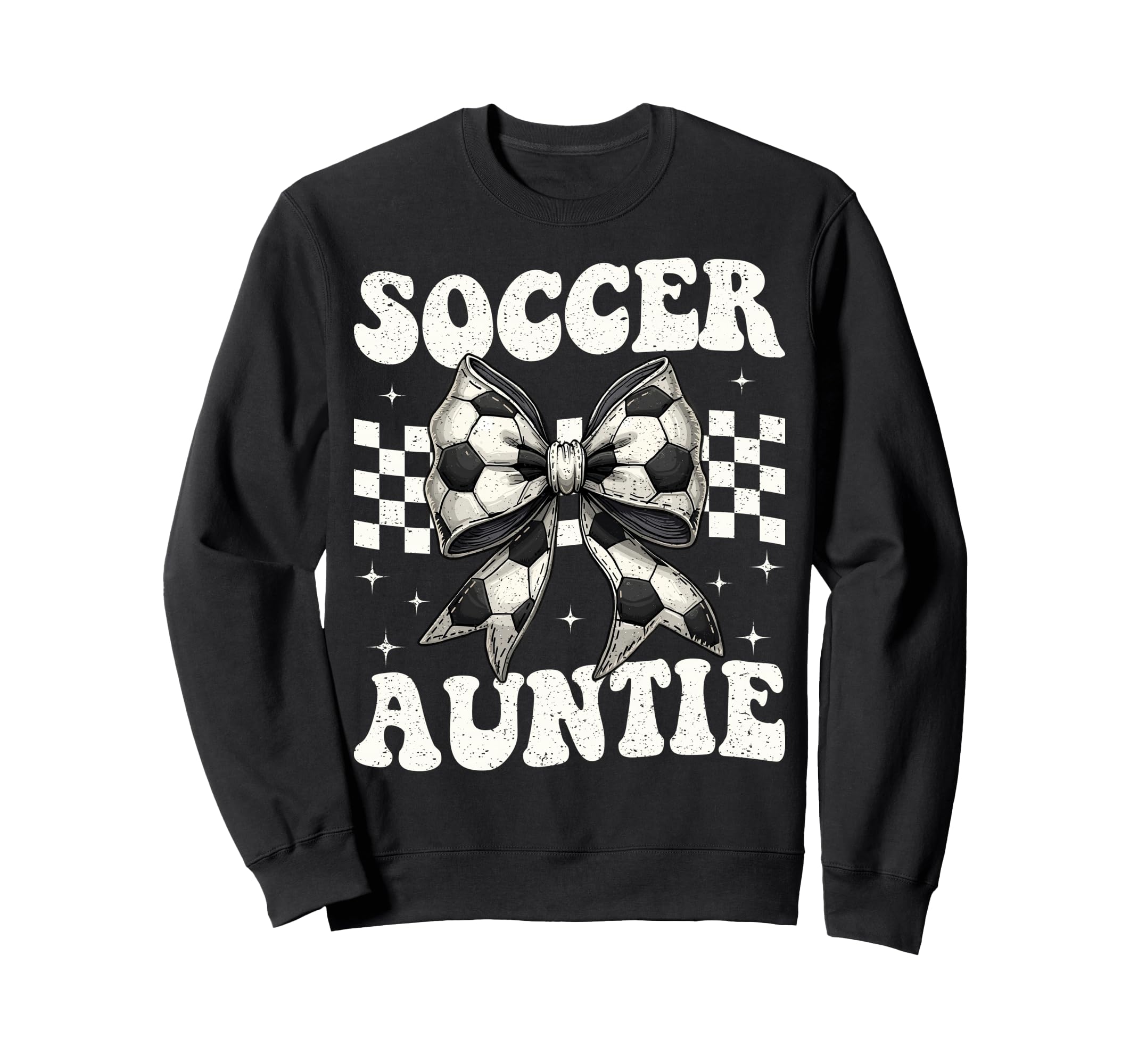 Soccer Auntie Funny Coquette Bow Sweatshirt - Fun Novelty Design Men Women