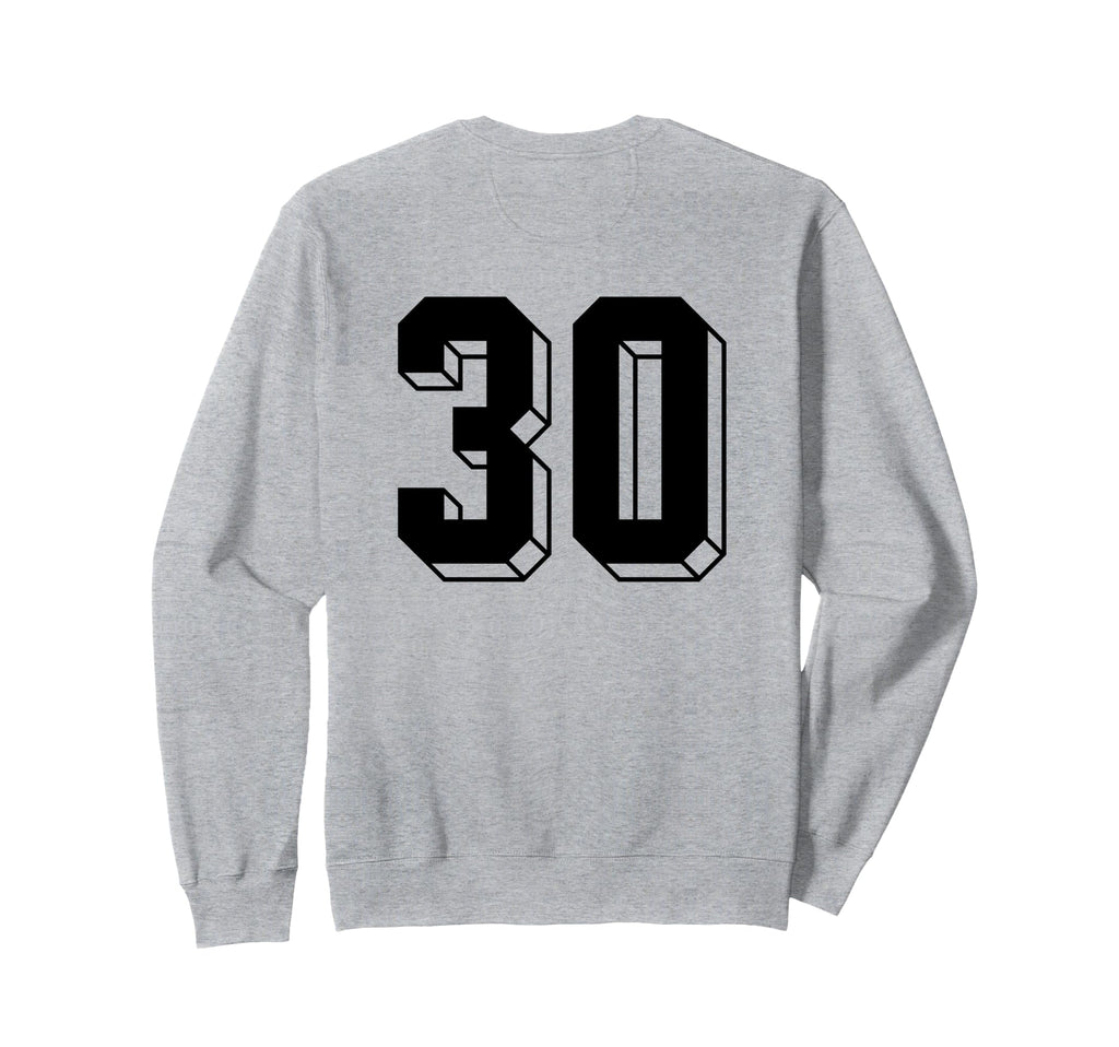 Number 30 Backside 80S 90S Team Sweatshirt - Graphic Print for Adults