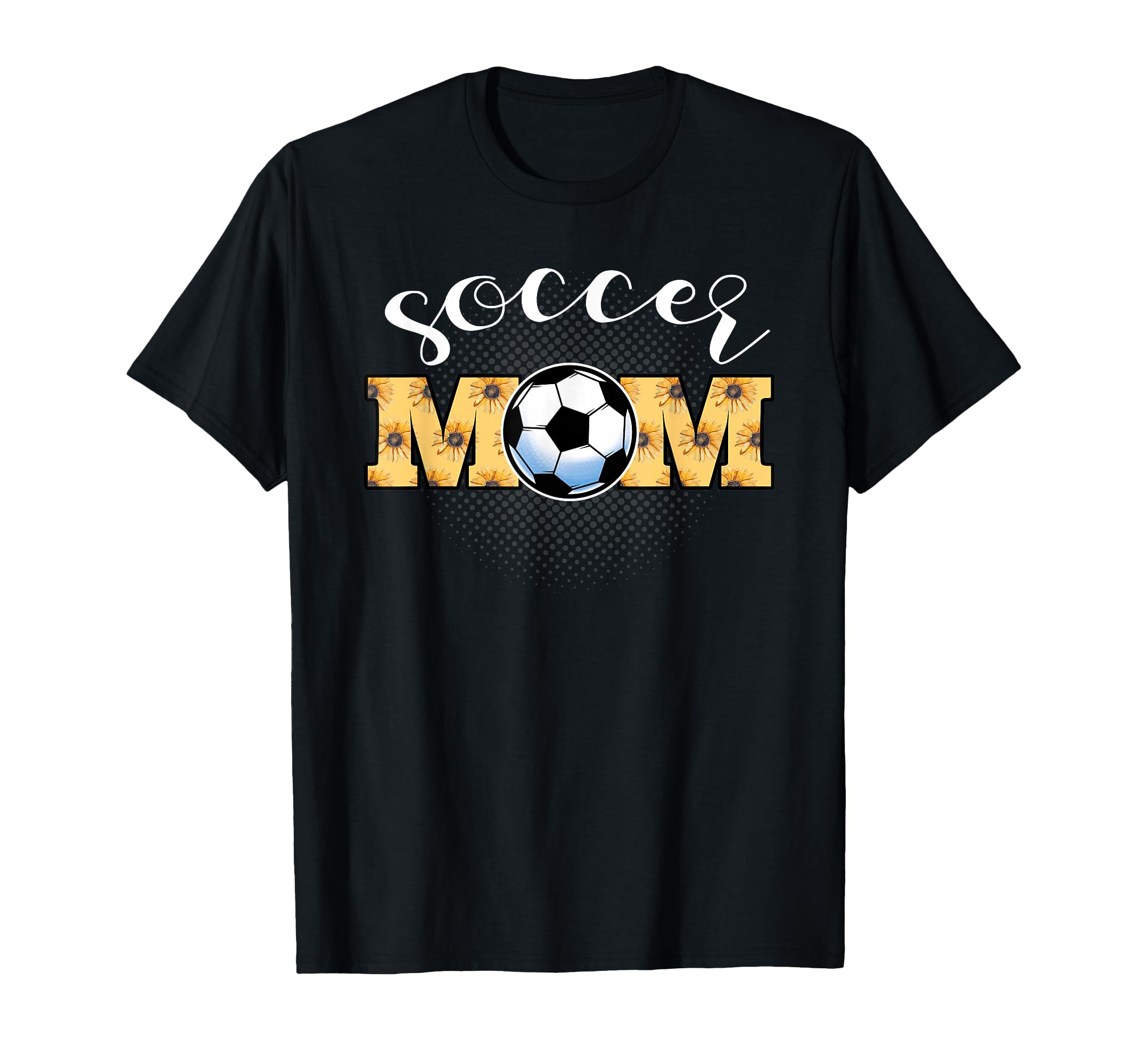 Soccer Mom Funny Sunflower Football T-Shirt - Fun Novelty Design Men Women