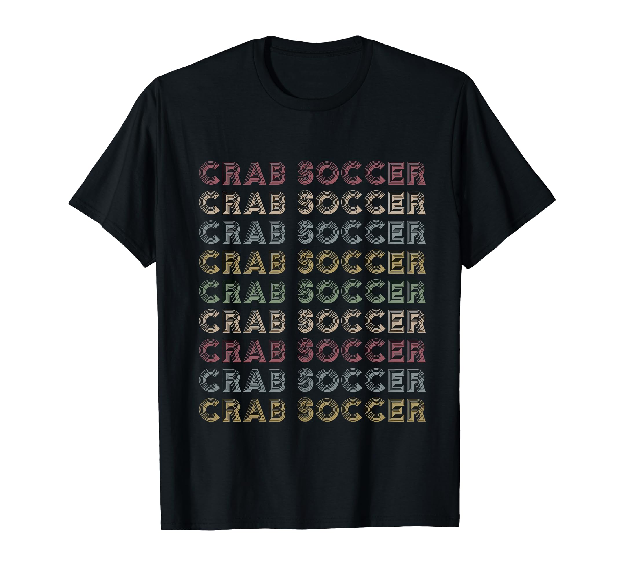 Crab Soccer Repetitive Player T-Shirt - Minimalist Print for Adults