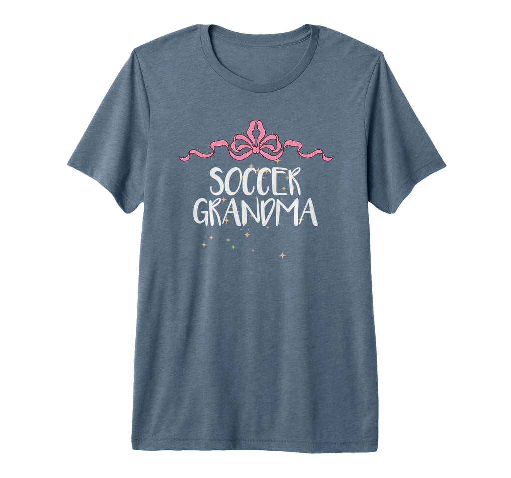 Funny Soccer Grandma Coquette Art Bow T-Shirt - Trendy Graphic for Adults