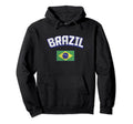 Brazil Flag Distressed Brasil Brazilian Hoodie - Novelty Apparel Unisex