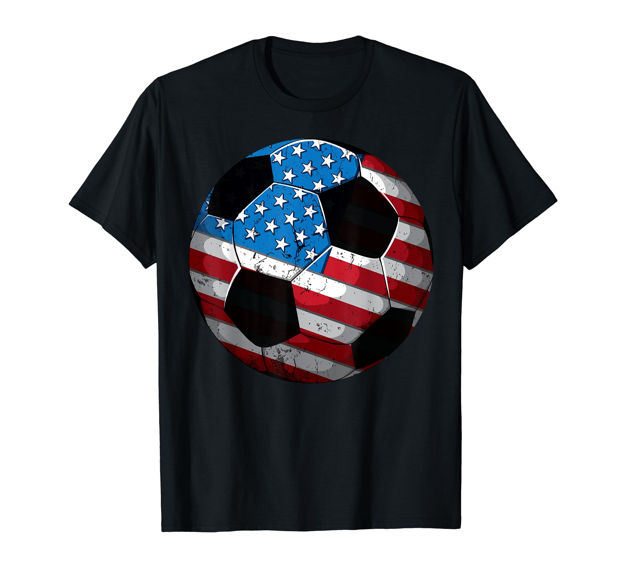 Soccer American Flag 4Th July Funny T-Shirt - Custom Art Print Men Women