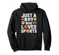 Just Who Loves Sports Young Soccer Hoodie - Casual Everyday Wear Men Women