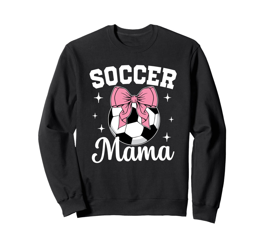 Coquette Bow Soccer Mama Soccer Sweatshirt - Minimalist Print Men Women