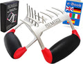 Meat Claws Stainless Steel - Premium Soft Rubber Handles for Ultimate Comfort and Grip! Wolverine Claws shreds Pulled Pork and BBQ Meat quickly and easily!
