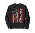 American Flag Soccer Player Usa Sweatshirt - Custom Art Print Men Women