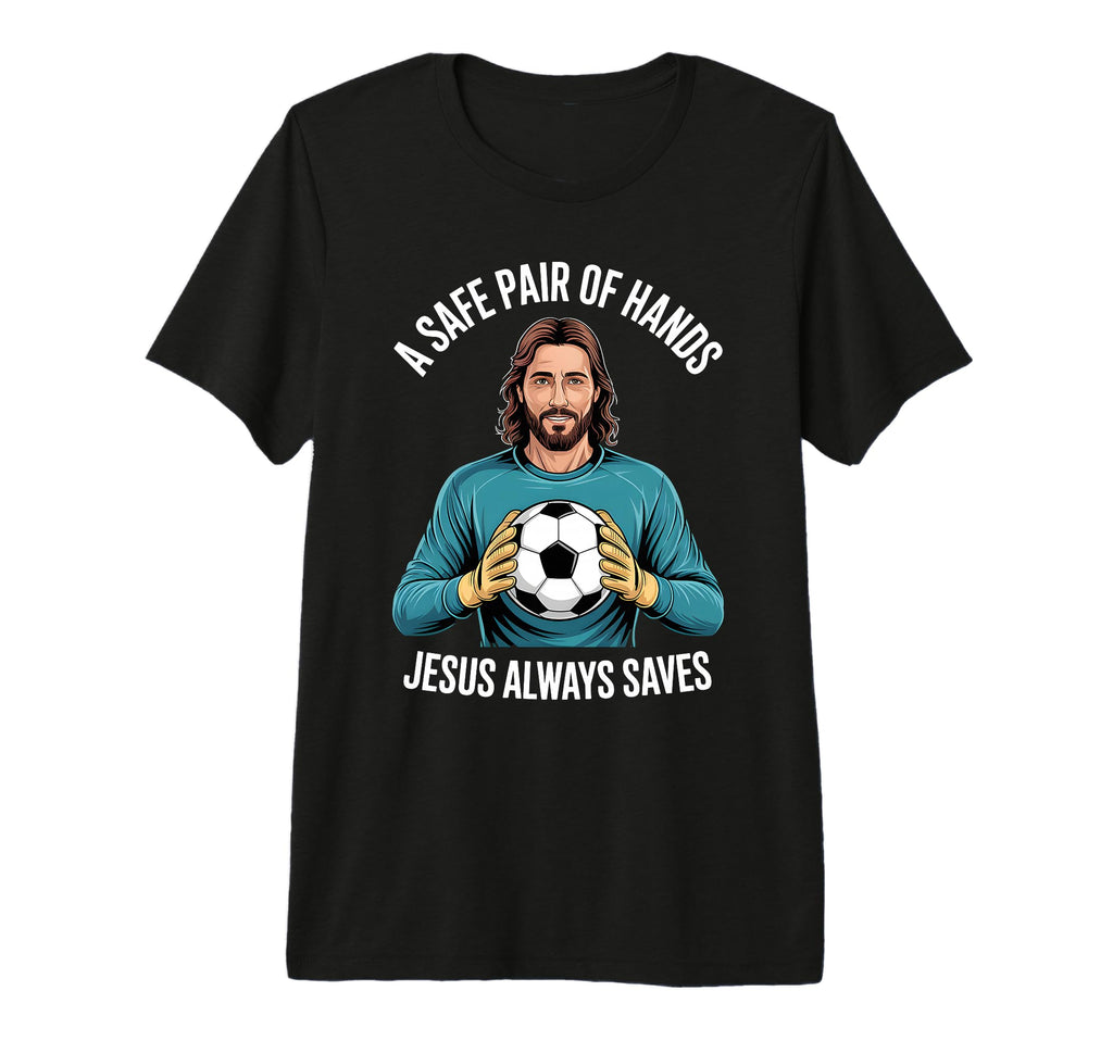 Funny Jesus Football Soccer T-Shirt - Custom Art Print for Adults