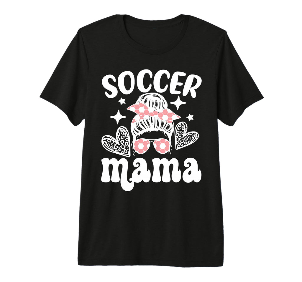 Soccer Mama Messy Bun Soccer Mothers T-Shirt - Streetwear Style Men Women