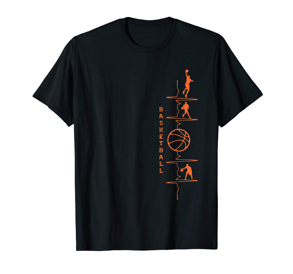 Basketball Heartbeat Basketball T-Shirt - Streetwear Style Men Women