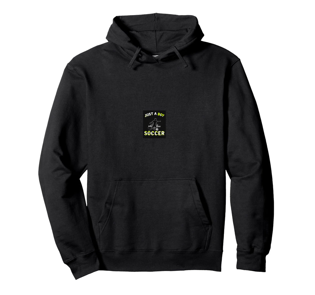 Just Who Loves Soccer Graphics Hoodie - Fun Novelty Design Men Women