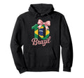 10 Brazil Birthday Number 10 Soccer Jersey Hoodie - Custom Art Print Unisex