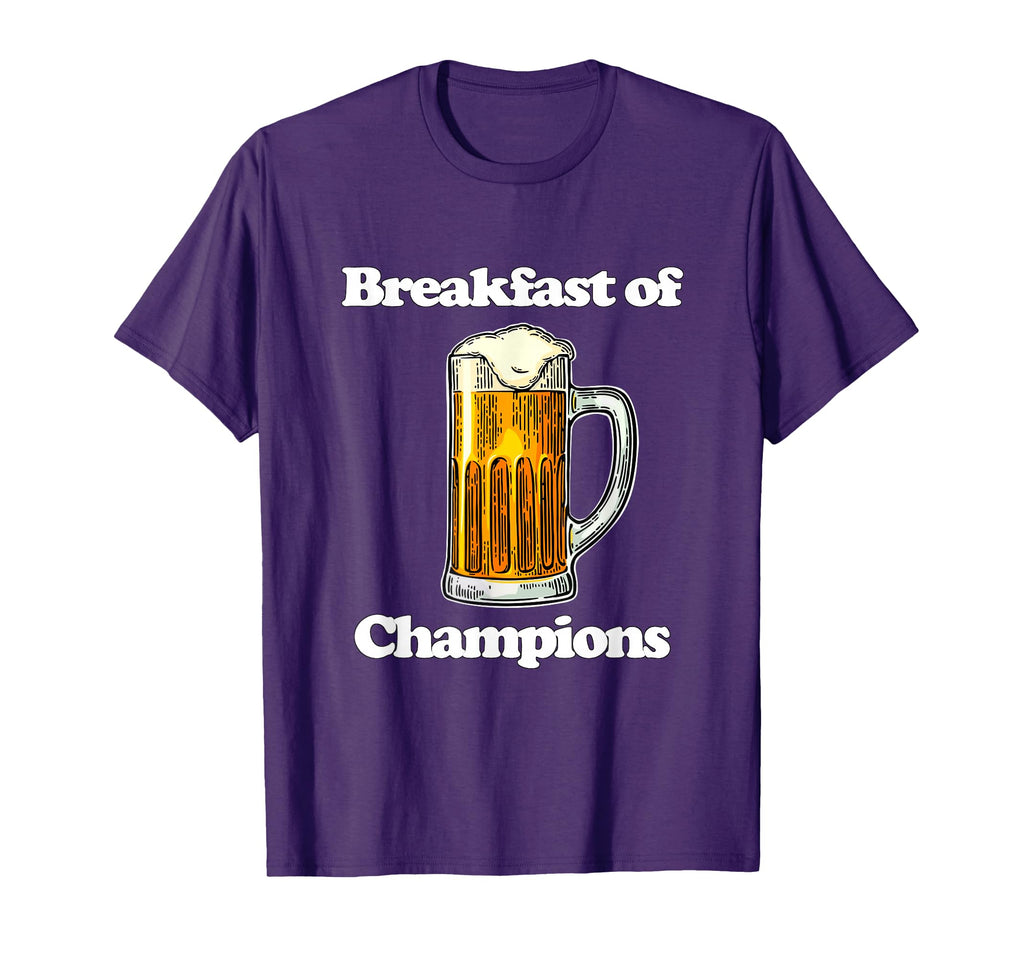 Beer Breakfast Champions Funny Novelty T-Shirt - Trendy Graphic Men Women