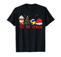 Tis Season Volleyball Coffee Santa Hat T-Shirt - Unique Graphic for Adults
