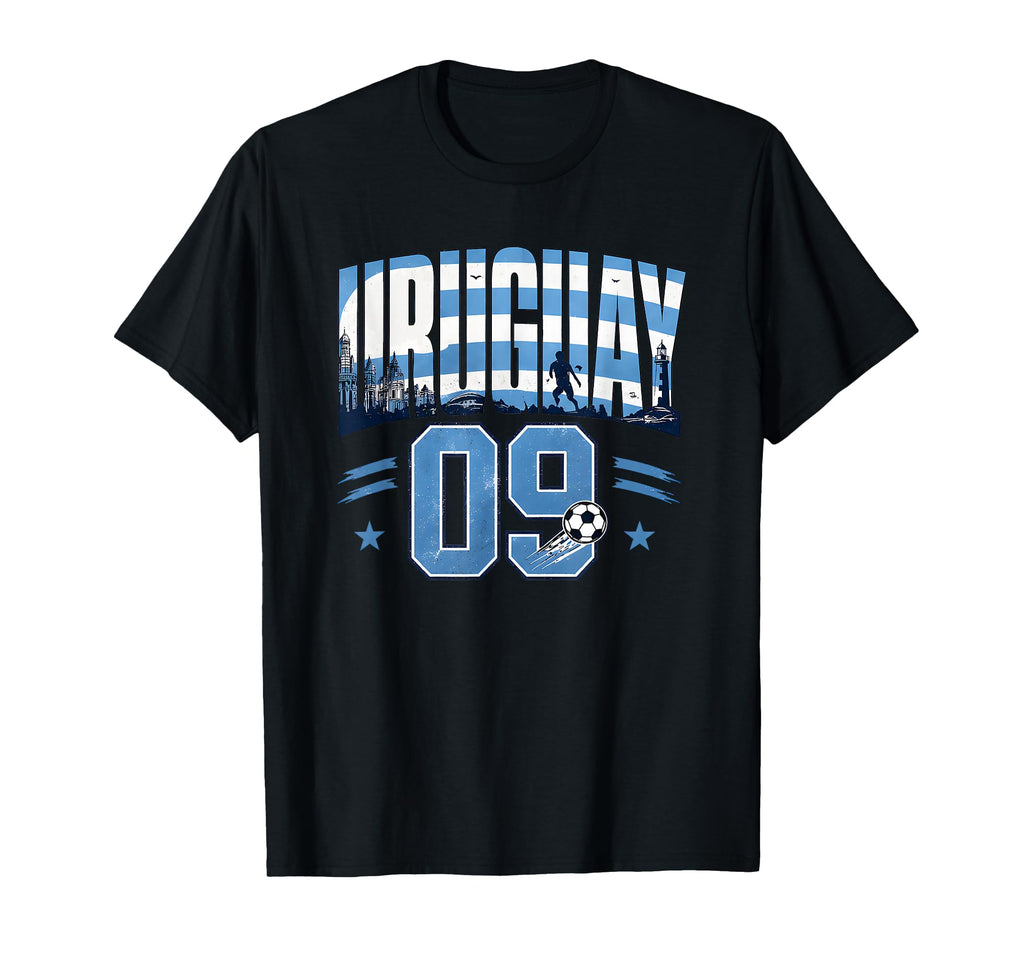 Uruguay Football 9 Soccer Lovers Match Time T-Shirt - Graphic Print Unisex
