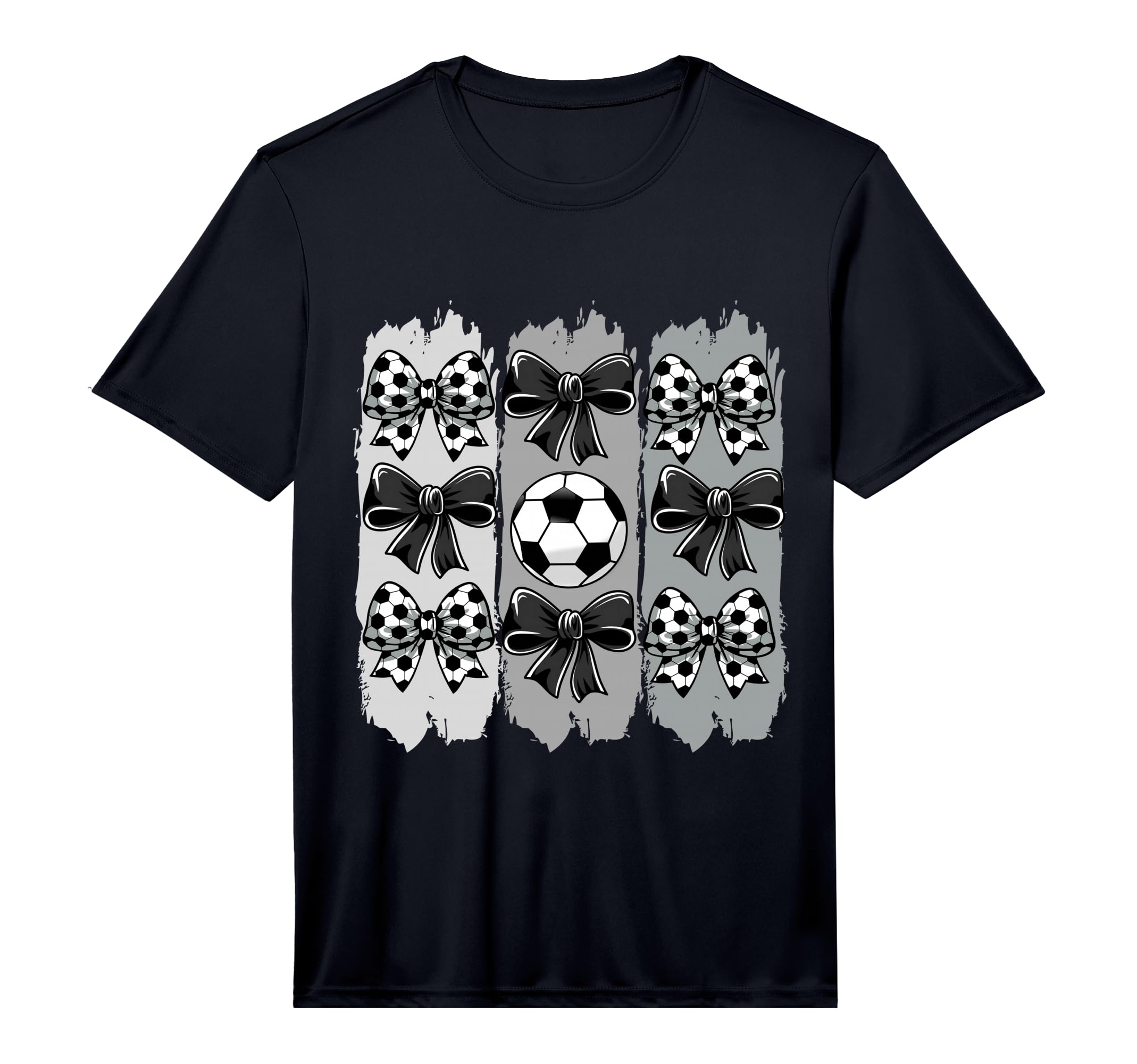 Soccer Coquette Bow Soccer Ball T-Shirt - Casual Everyday Wear Unisex